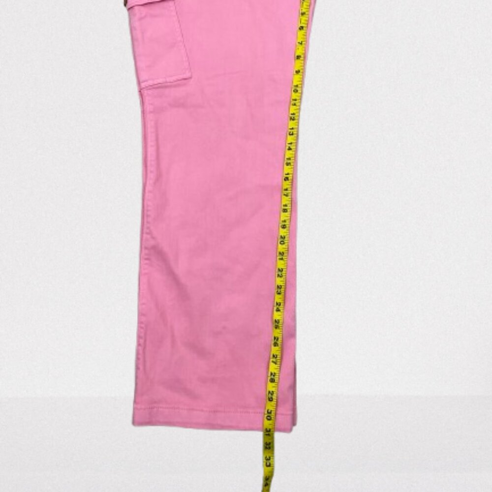Judy Blue NEW Garment Dyed Cargo Jeans Size 14W Pink - Picture 9 of 10